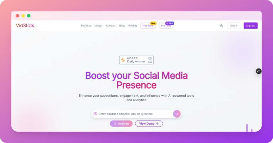 VidStats Features